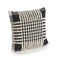 Edge Collections - 18-inch H x 18-inch W x 4-inch D - Black - Decorative Plaid Throw Pillows with Fringe - 2 Pieces